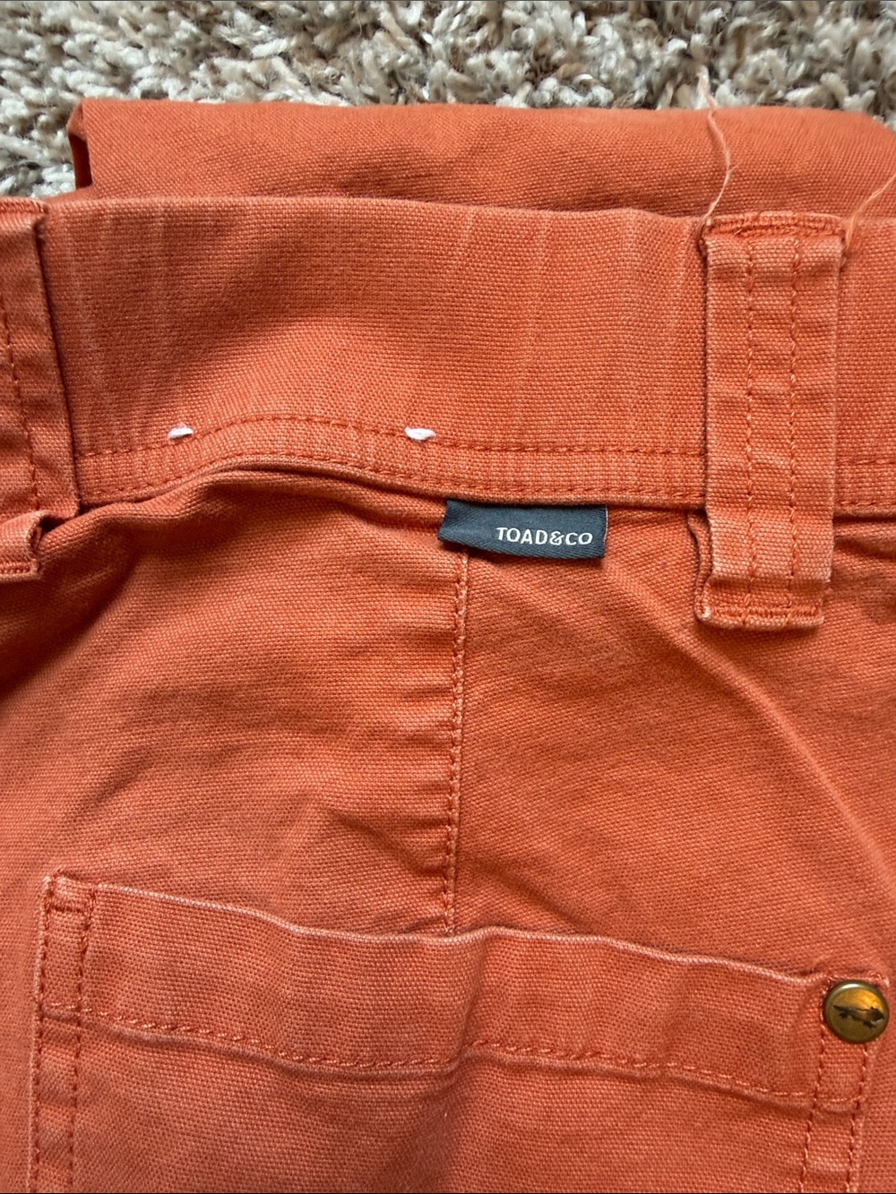Toad&Co Women's Skinny Pants in Rust Orange